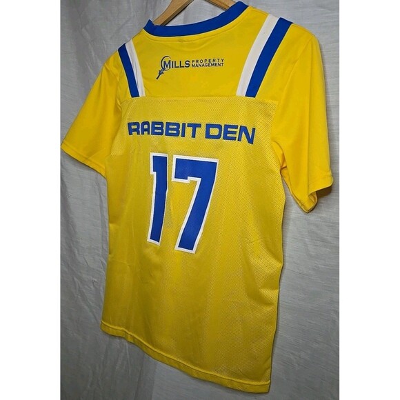 SDSU South Dakota State Jacks Synergy #17 Jersey Shirt, Sz Med, Yellow/Blue - Picture 6 of 8